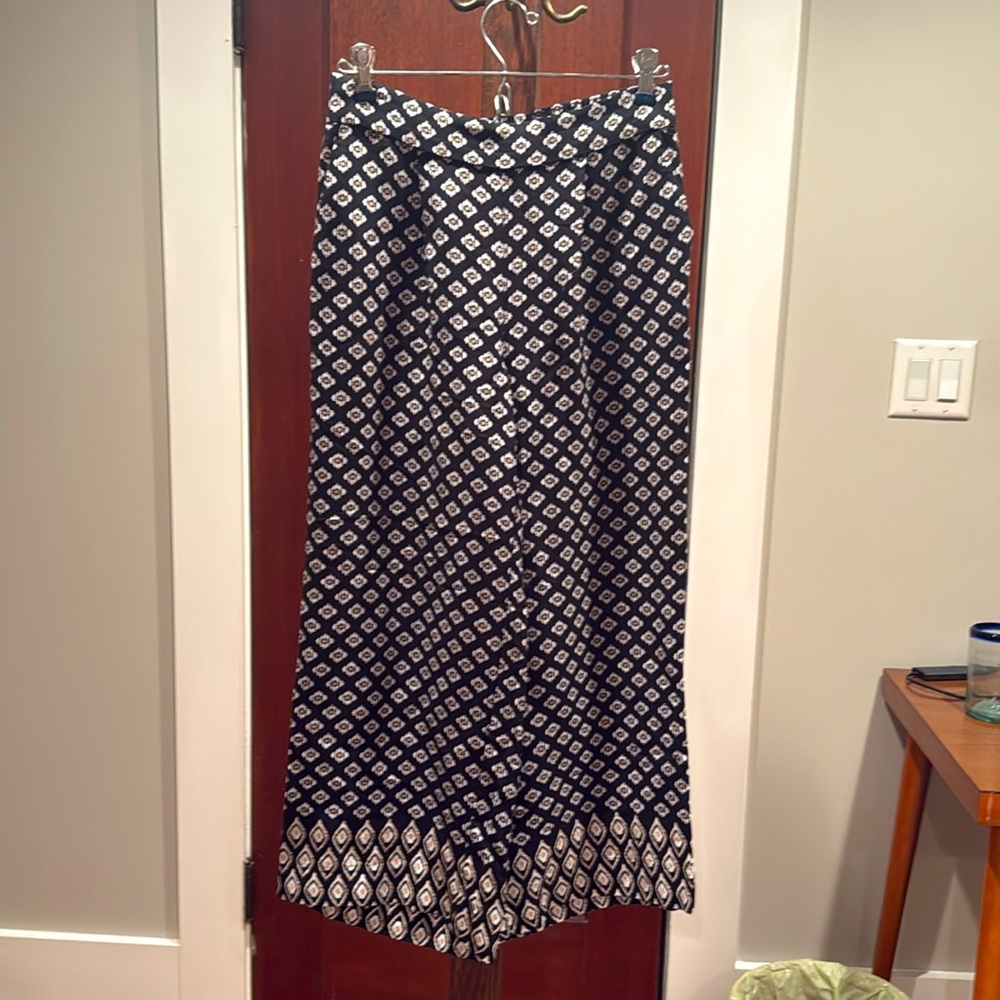 LOFT Petites Black Wide Leg Pants Size XSP